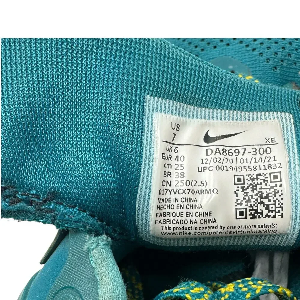 Nike‎ Pegasus Trail 3 Sneakers Running Mystic Teal Blue Green Size US 7